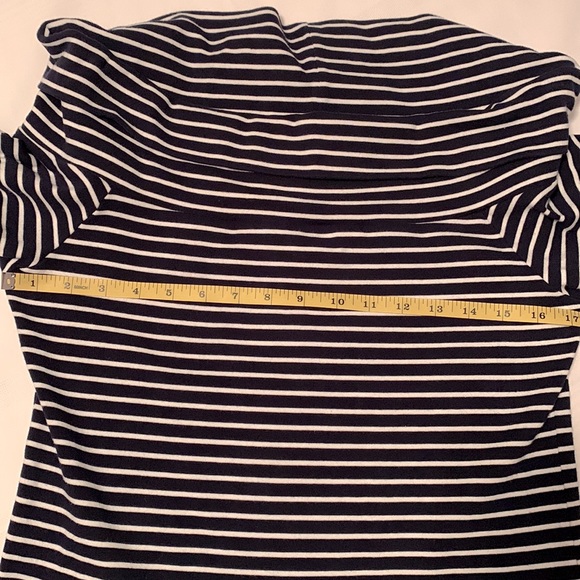 J CREW | Off the shoulder navy nautical top - Picture 5 of 6